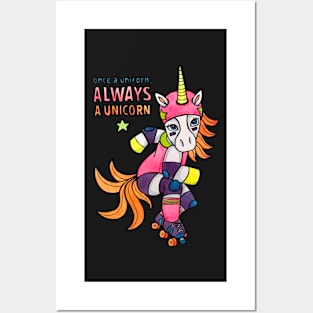 Roller Derby Unicorn: Once a Unicorn, Always a Unicorn Posters and Art